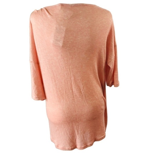 NEW Simple Suzanne Betro Knit Top Women XL Pink White Faux Wrap Front - Picture 7 of 10